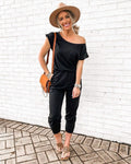 2025 Women's Summer Off-Shoulder Jumpsuit