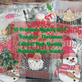 🎄 15PCS Christmas Mystery DTF Transfer Bundle 🎅🔥for T-Shirts, Totes & DIY Gifts